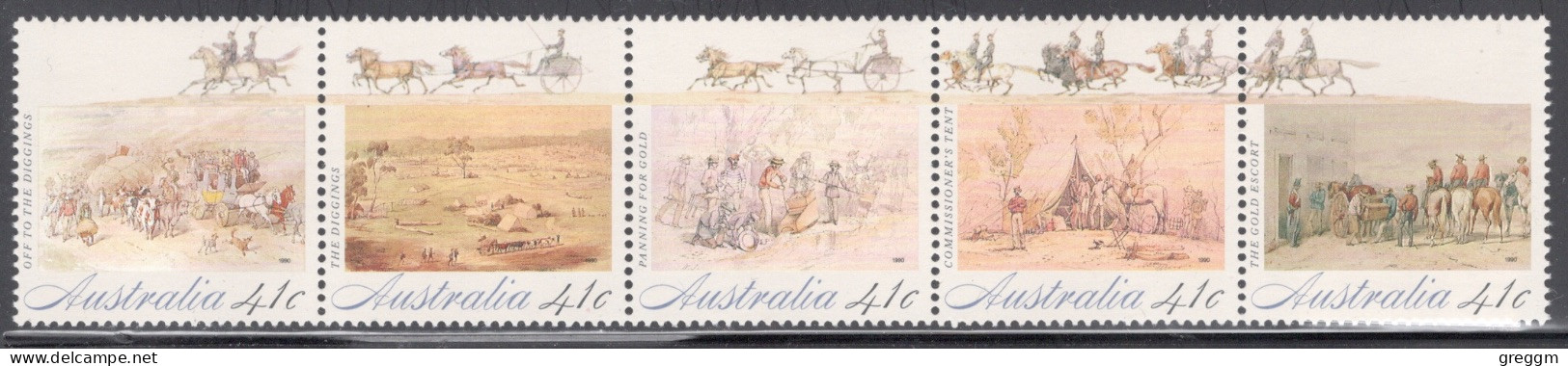 Australia 1990, Set Showing The 200th Anniversary Of The Colonization Of Australia - Goldrush  In Unmounted Mint - Mint Stamps