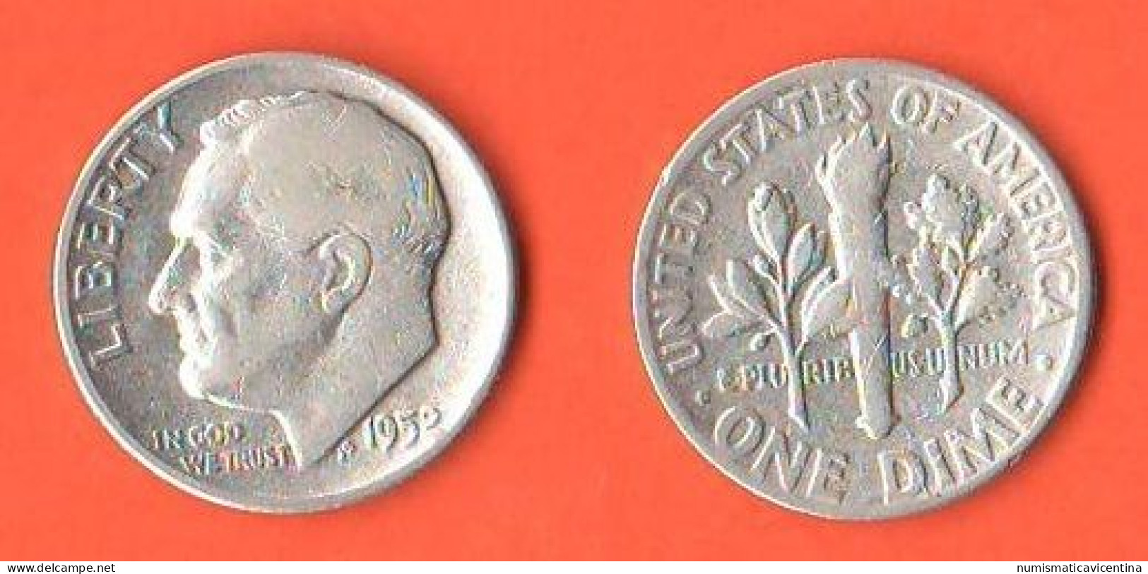 America Dime 1952 USA 10 Cents Roosevelt  America XXX - 1946-...: Roosevelt