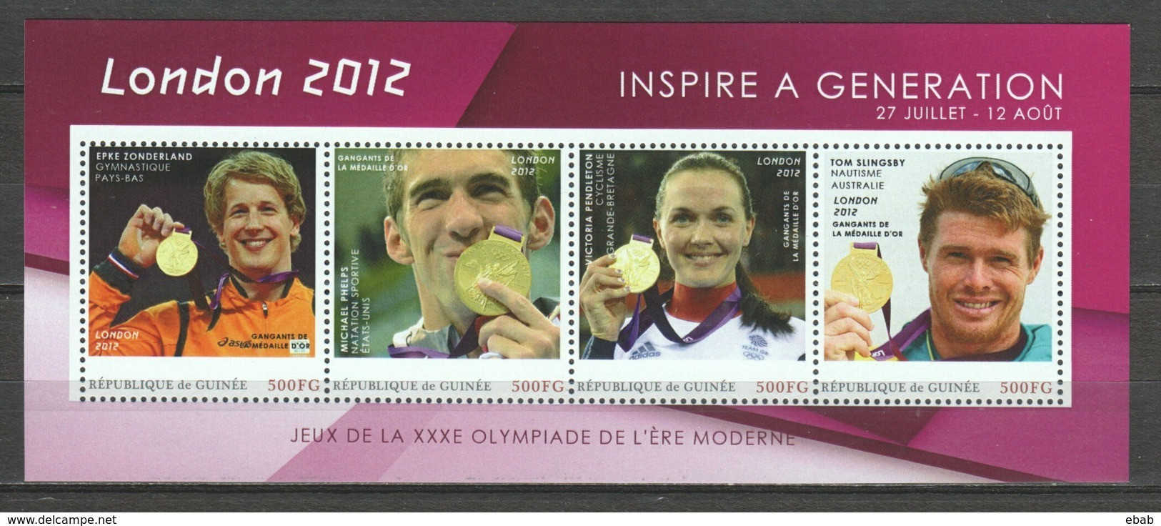 Guinee - MNH Sheet SUMMER OLYMPICS LONDON 2012 EPKE ZONDERLAND - Eté 2012: Londres