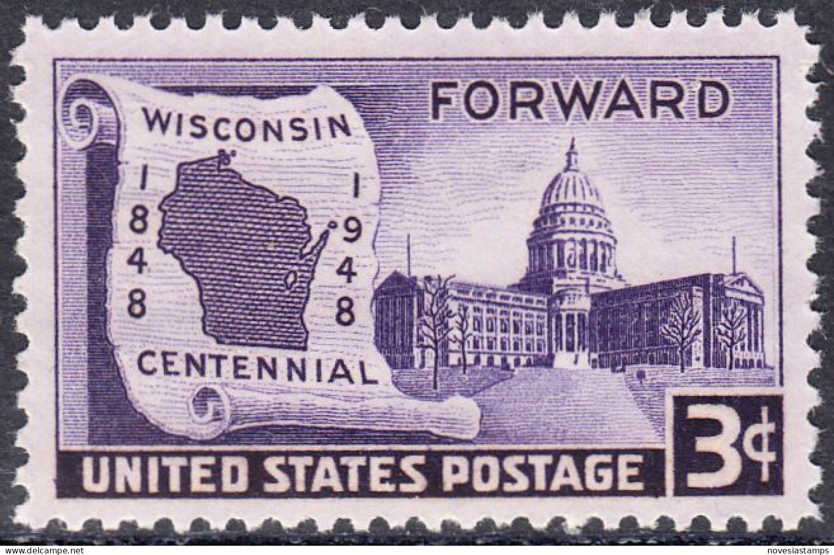 !a! USA Sc# 0957 MNH SINGLE (a2) - Wisconsin Centennial - Nuovi