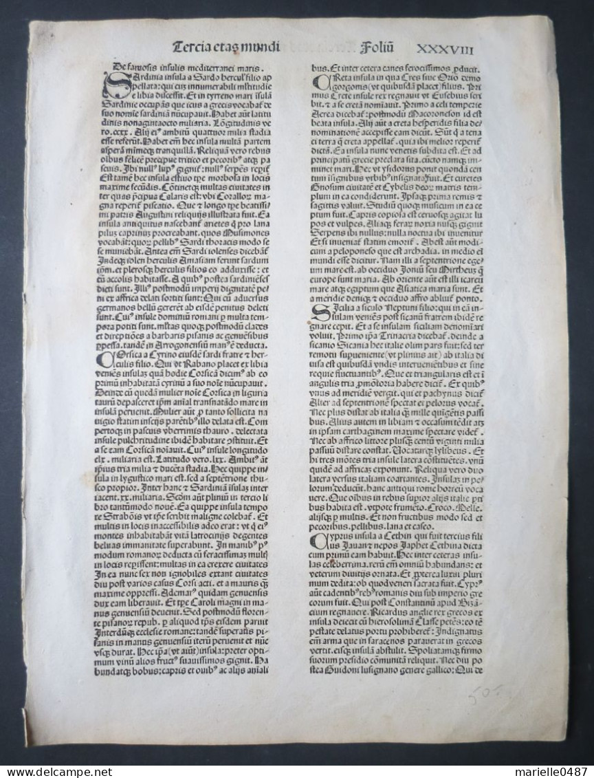 Incunable - Hartmann Schedel - Chronique De Nuremberg Liber Chronicarum 1493. - Ante 18imo Secolo
