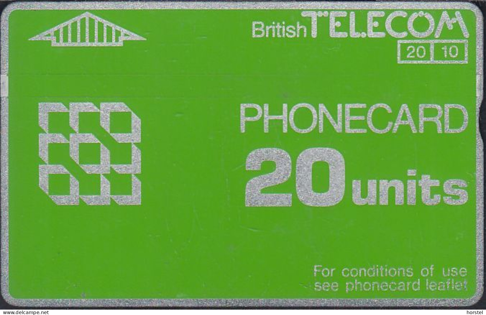 UK - British Telecom L&G  BTD014 - 3rd Issue Phonecard Definitive - 20 Units - 827C - BT Definitive Issues