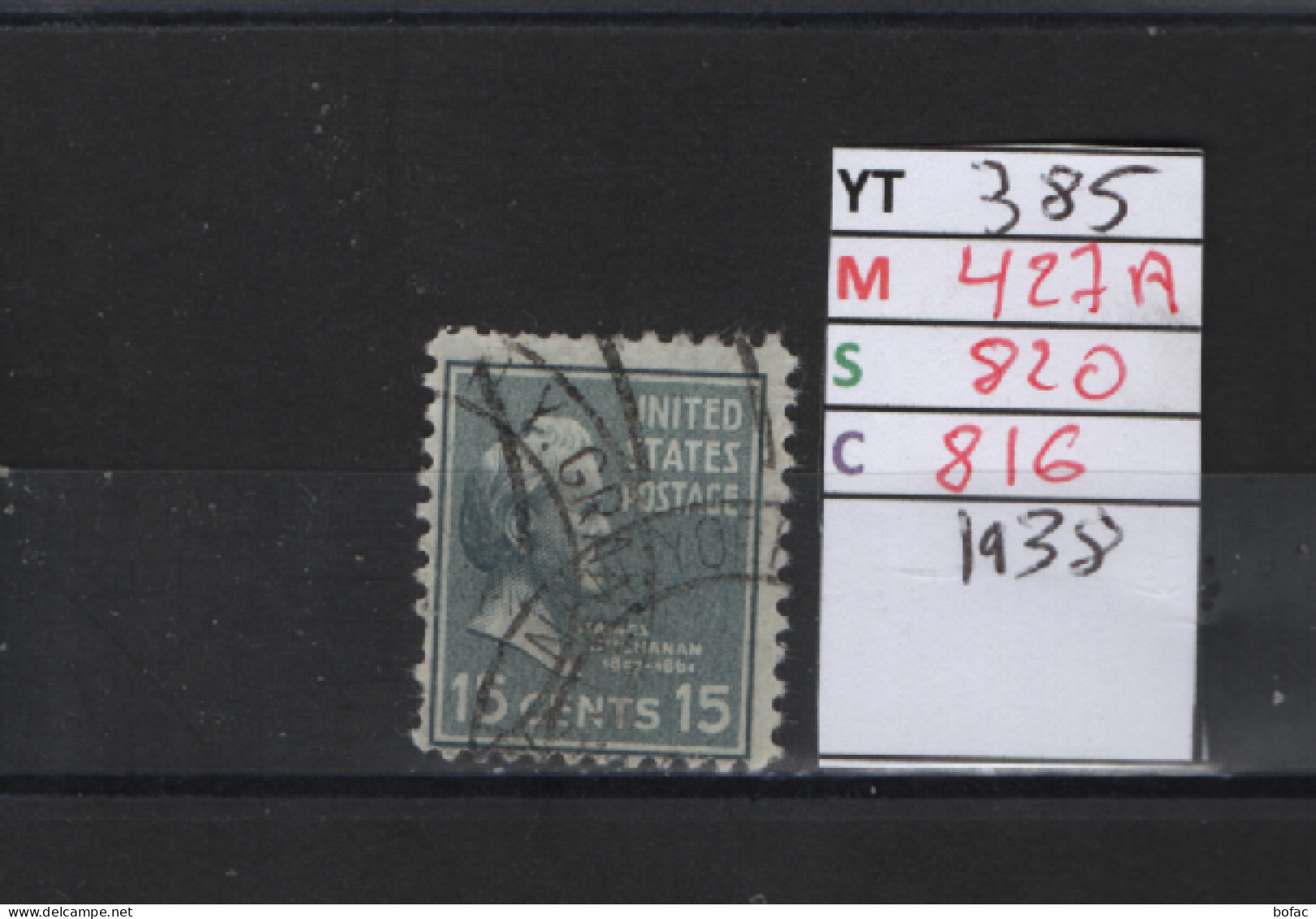 PRIX FIXE Obl  382 YT 424A MIC  817 SCO 813 GIB Zachary Taylor 1938  Etats Unis 58/03 - Used Stamps