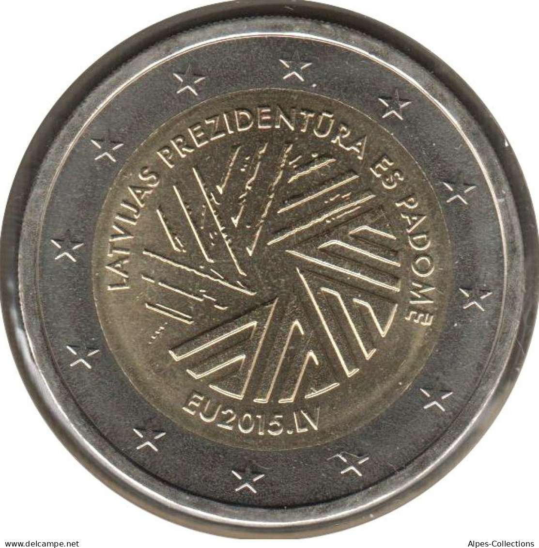 LE20015.1 - LETTONIE - 2 Euros Commémo. Présidence Du Conseil De L'UE - 2015 - Lettonie