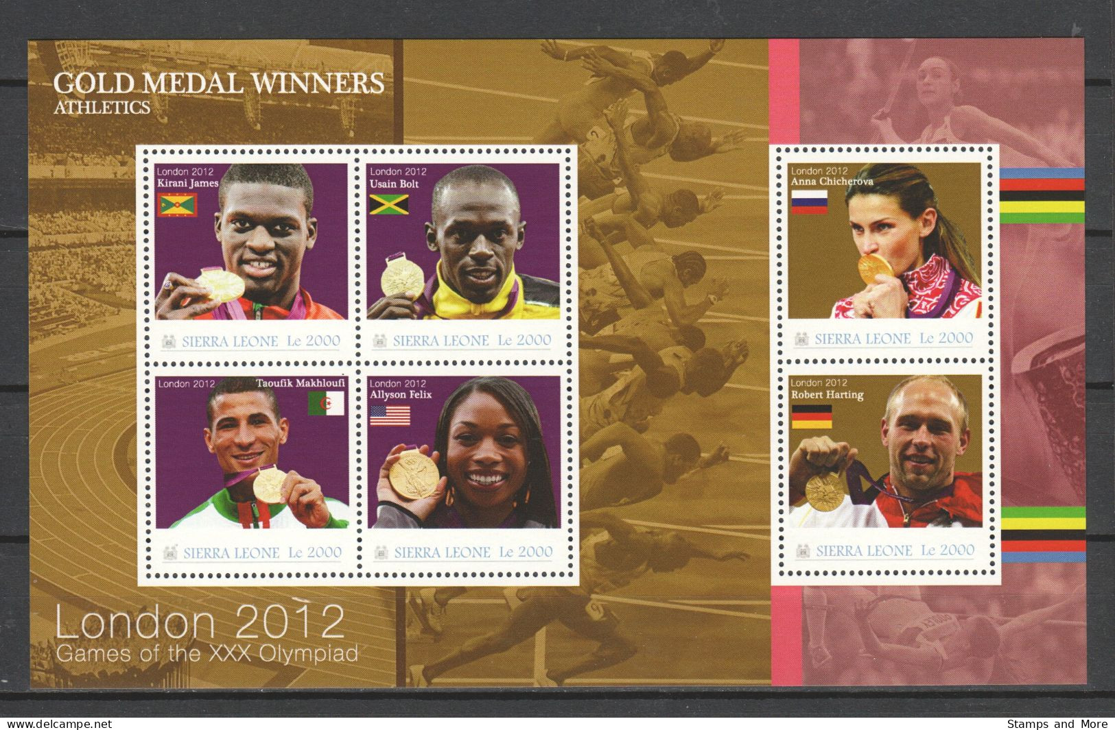 Sierra Leone - MNH Sheet SUMMER OLYMPICS LONDON 2012 (2) - Zomer 2012: Londen