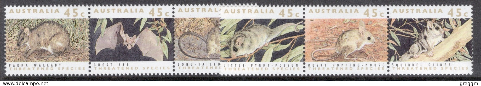 Australia 1992, Set Of Stamps Showing Threatened Species In Unmounted Mint - Ungebraucht