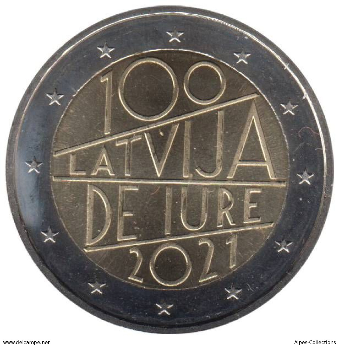 LE20021.1 - LETTONIE - 2 Euros Commémo. Reconnaissance République Lettonie- 2021 - Lettonie