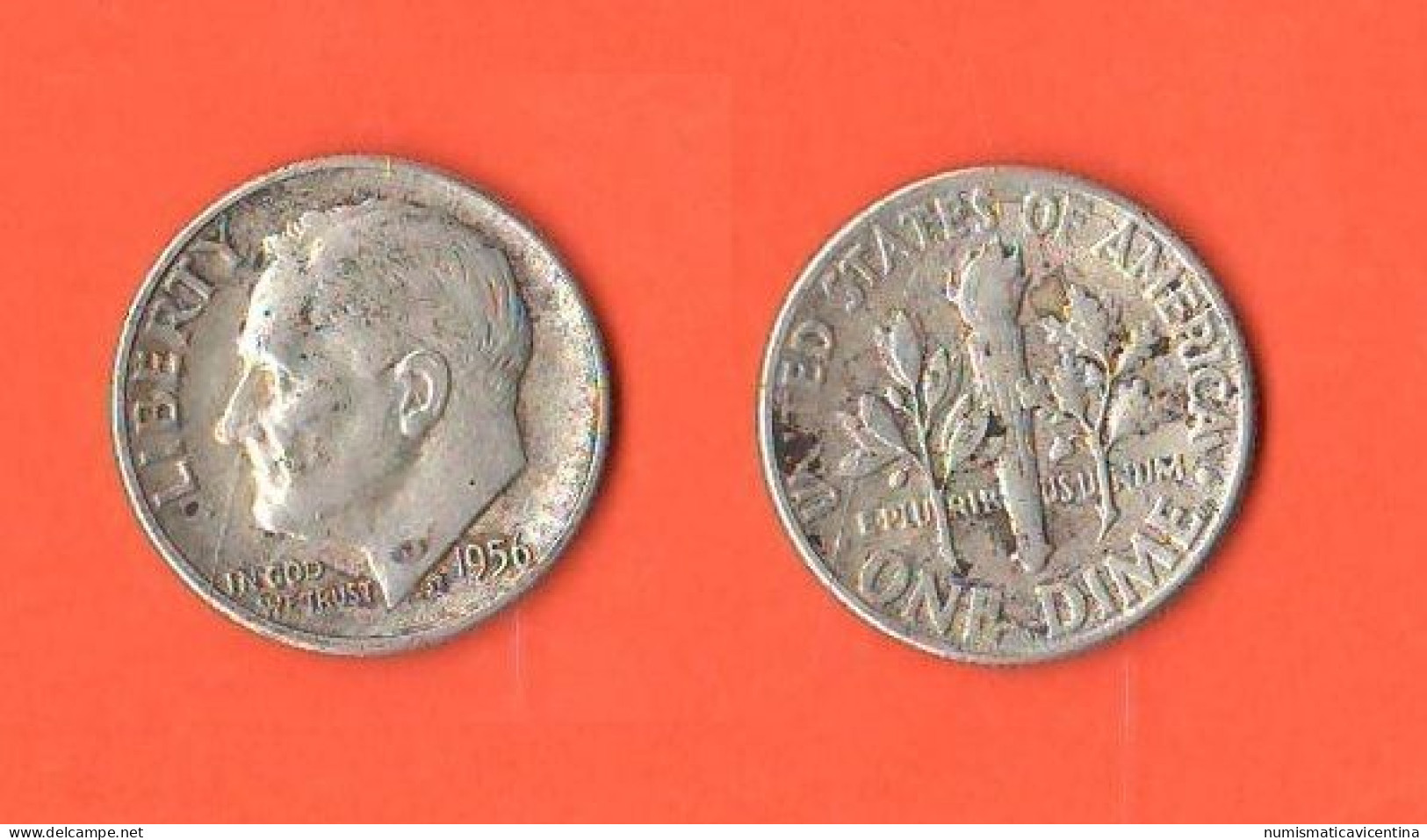 America Dime 1956 USA 10 Cents Roosevelt  America XXX - 1946-...: Roosevelt