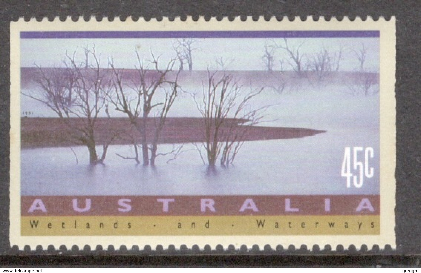 Australia 1992, Single Stamp Showing Wetlands - Imperforated Vertical In Unmounted Mint - Ungebraucht