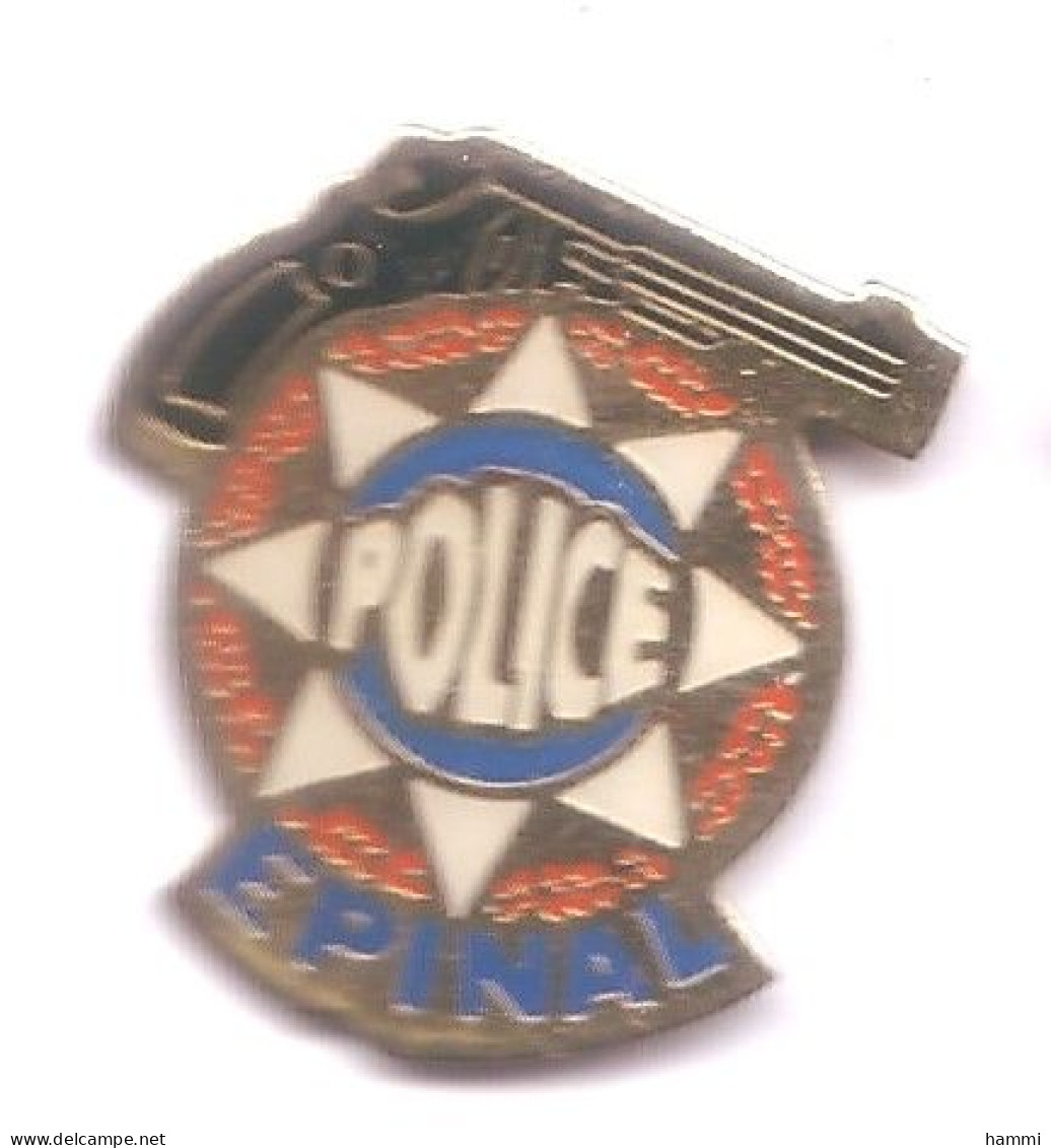 PP44 Pin's Police Pistolet Revolver Épinal Vosges Achat Immédiat - Polizia
