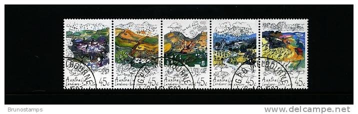 AUSTRALIA - 1992  LAND CARE  STRIP  FINE USED - Used Stamps