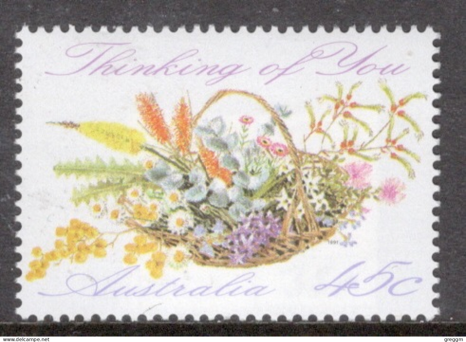 Australia 1992, Single Stamp Showing Greeting Stamp In Unmounted Mint - Ungebraucht