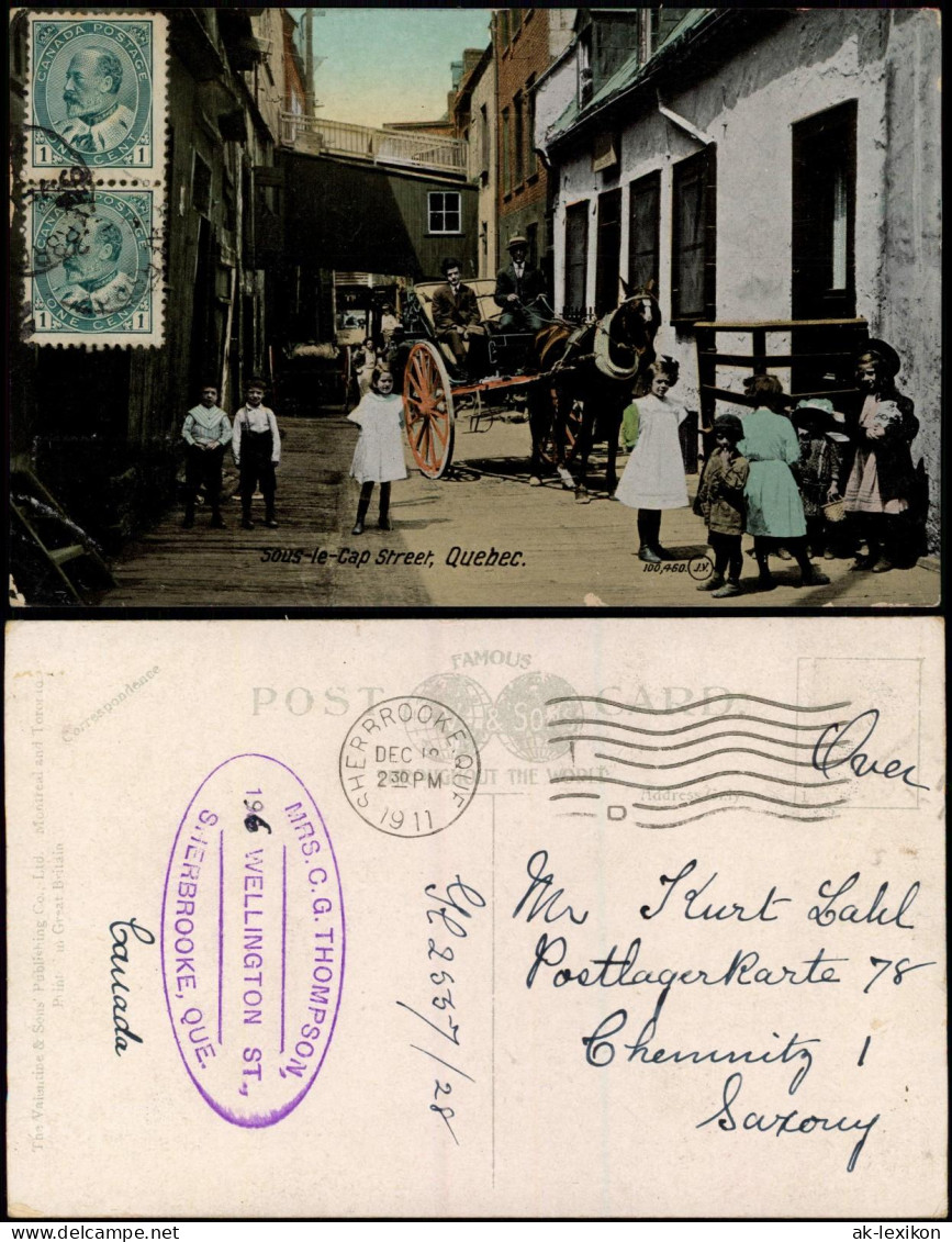 Postcard Québec Sous-le-Cap Street, Kutsche 1911 - Otros & Sin Clasificación