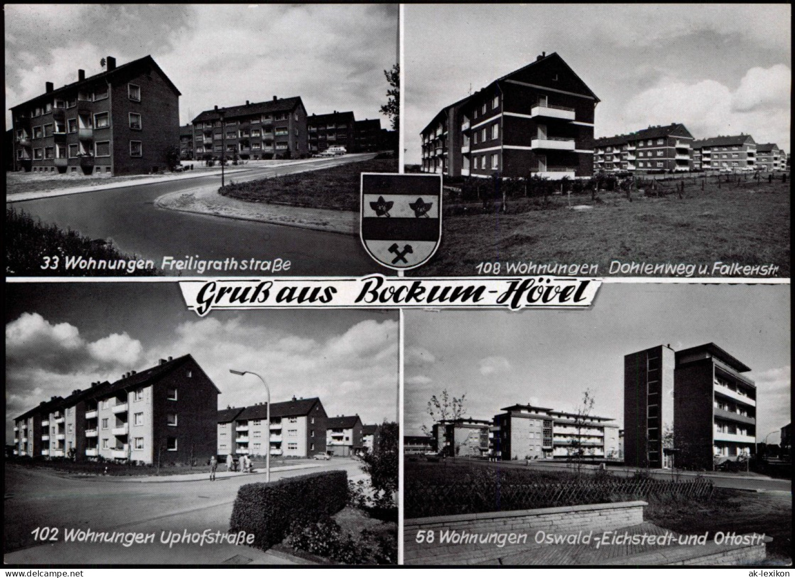 Bockum-Hövel-Hamm (Westfalen) Freigrathstraße, Dohlenweg, Uphofstraße U.a. 1964 - Hamm