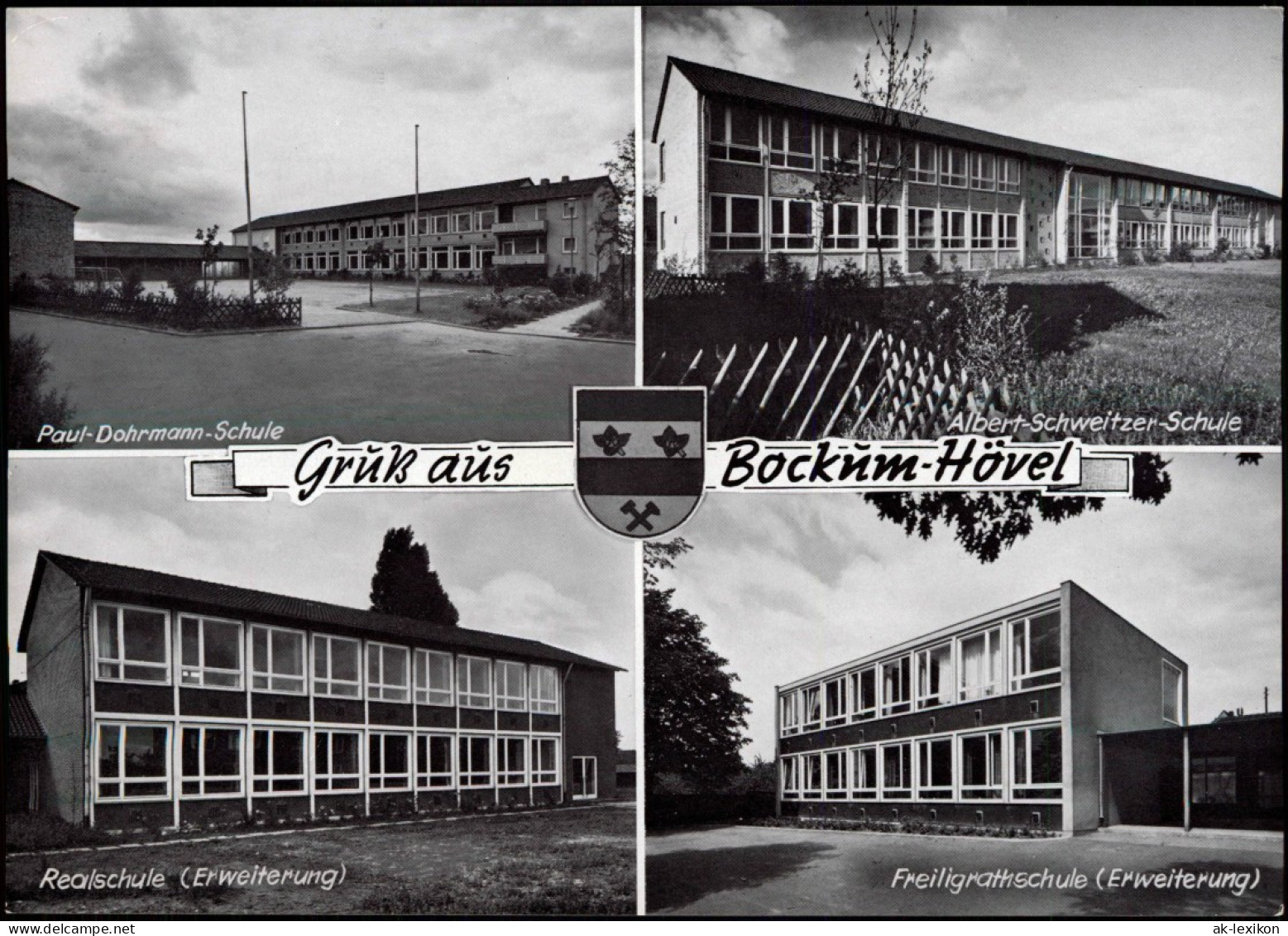 Ansichtskarte Bockum-Hövel-Hamm (Westfalen) 4 Bild: Schulen 1964 - Hamm