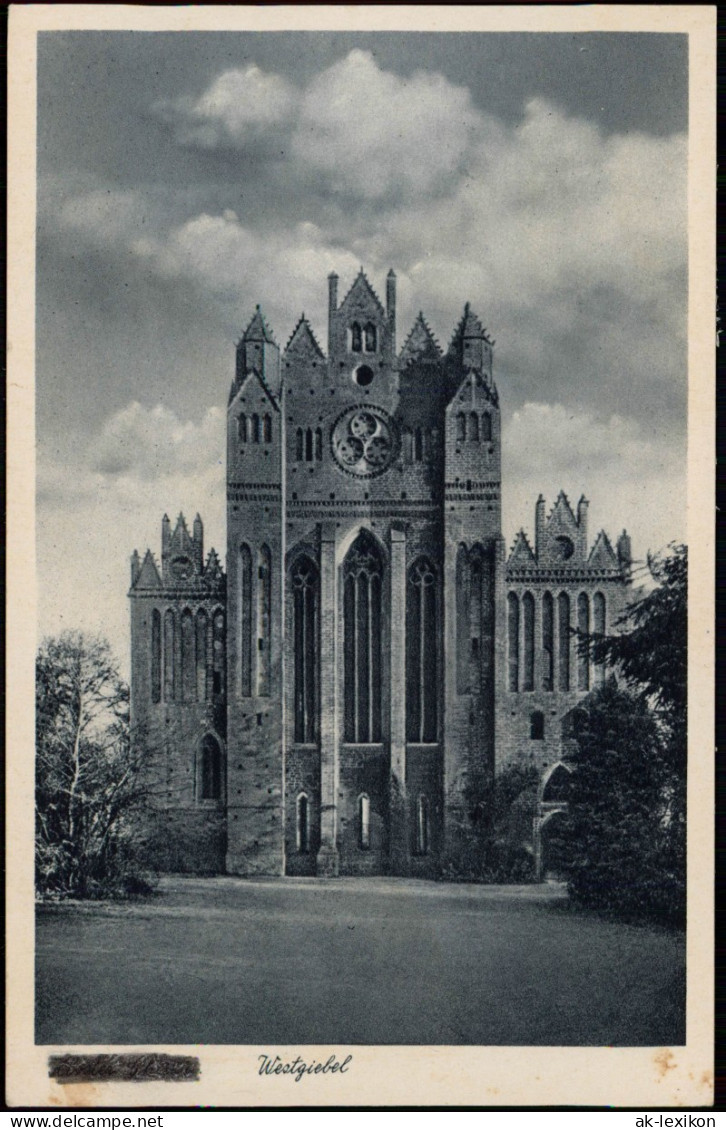 Ansichtskarte Chorin Kloster - Westgiebel 1928 - Chorin