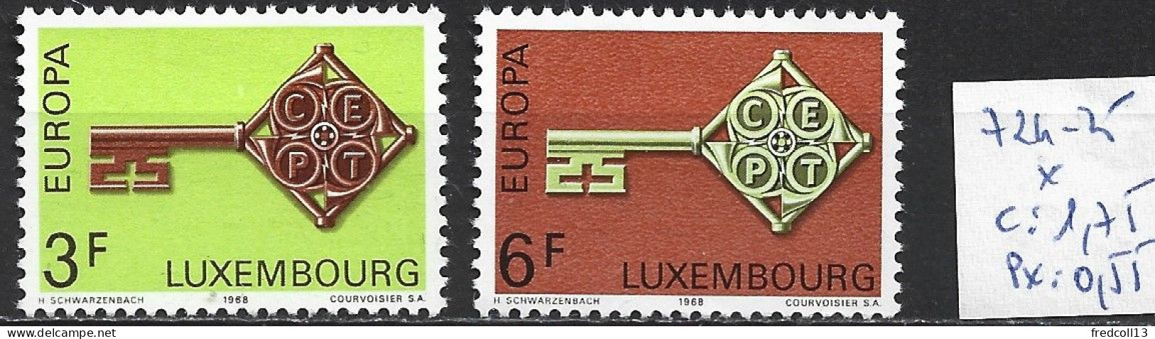 LUXEMBOURG 724-25 * Côte 1.75 € - 1968