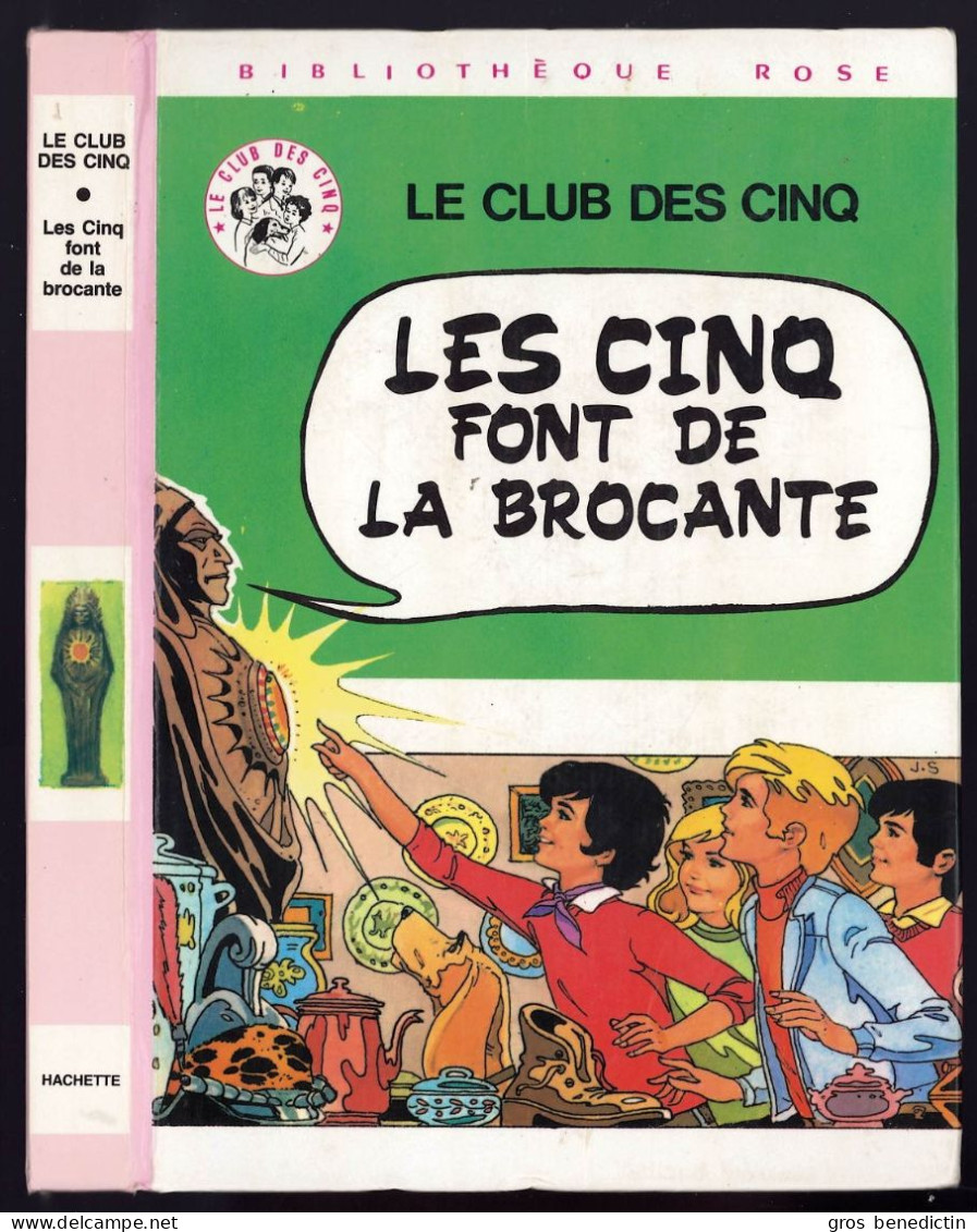 Hachette - Bibliothèque Rose  - Une Aventure Du Club Des Cinq - Claude Voilier - "Les Cinq Font De La Brocante" - 1980 - Biblioteca Rosa