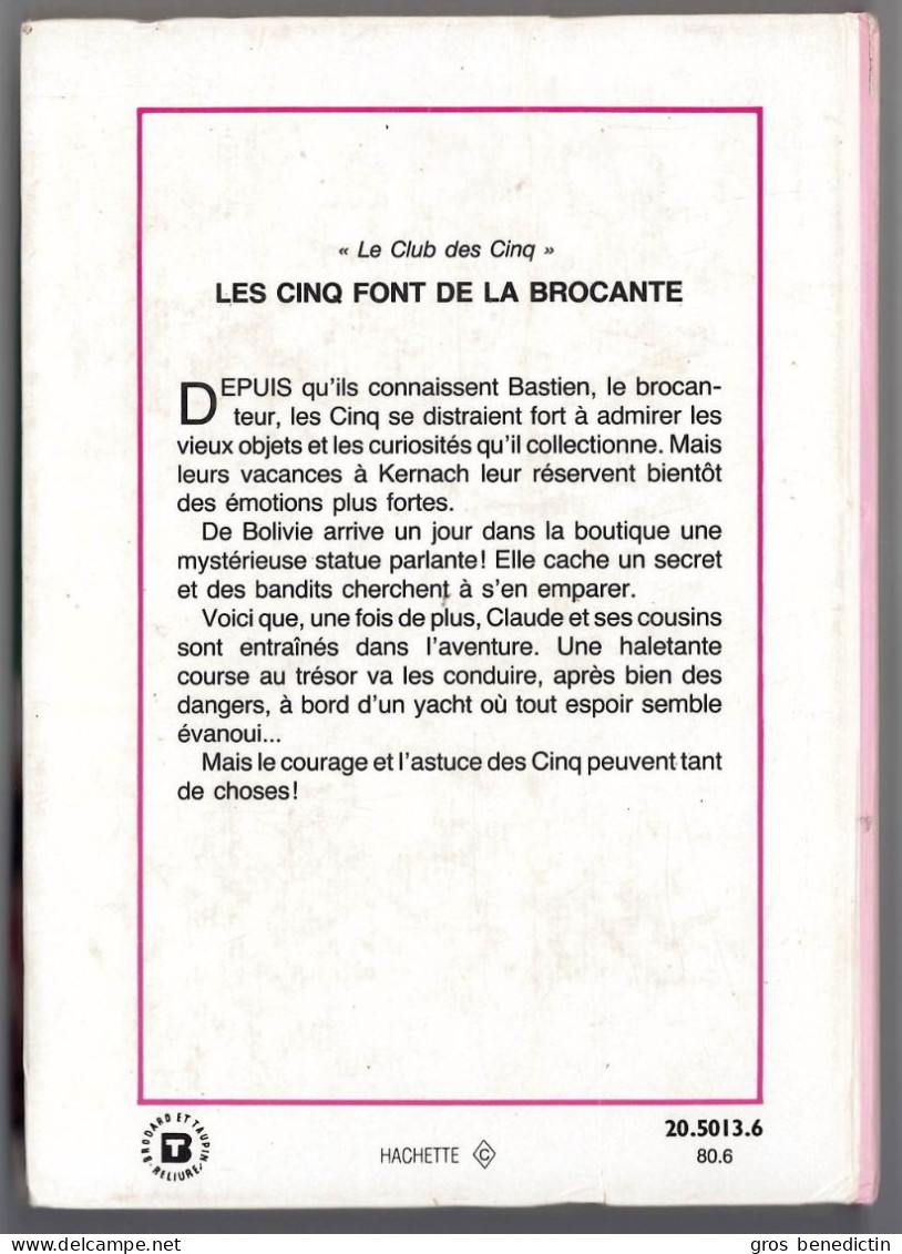 Hachette - Bibliothèque Rose - Club Des Cinq - Claude Voilier - "Les Cinq Font De La Brocante" - 1980 - #Ben&CD5 - Bibliothèque Rose