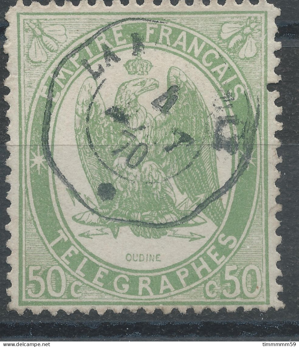 Lot N°81825   Télégraphe N°6, Oblitération A Déchiffrée De 1870 - Télégraphes Et Téléphones