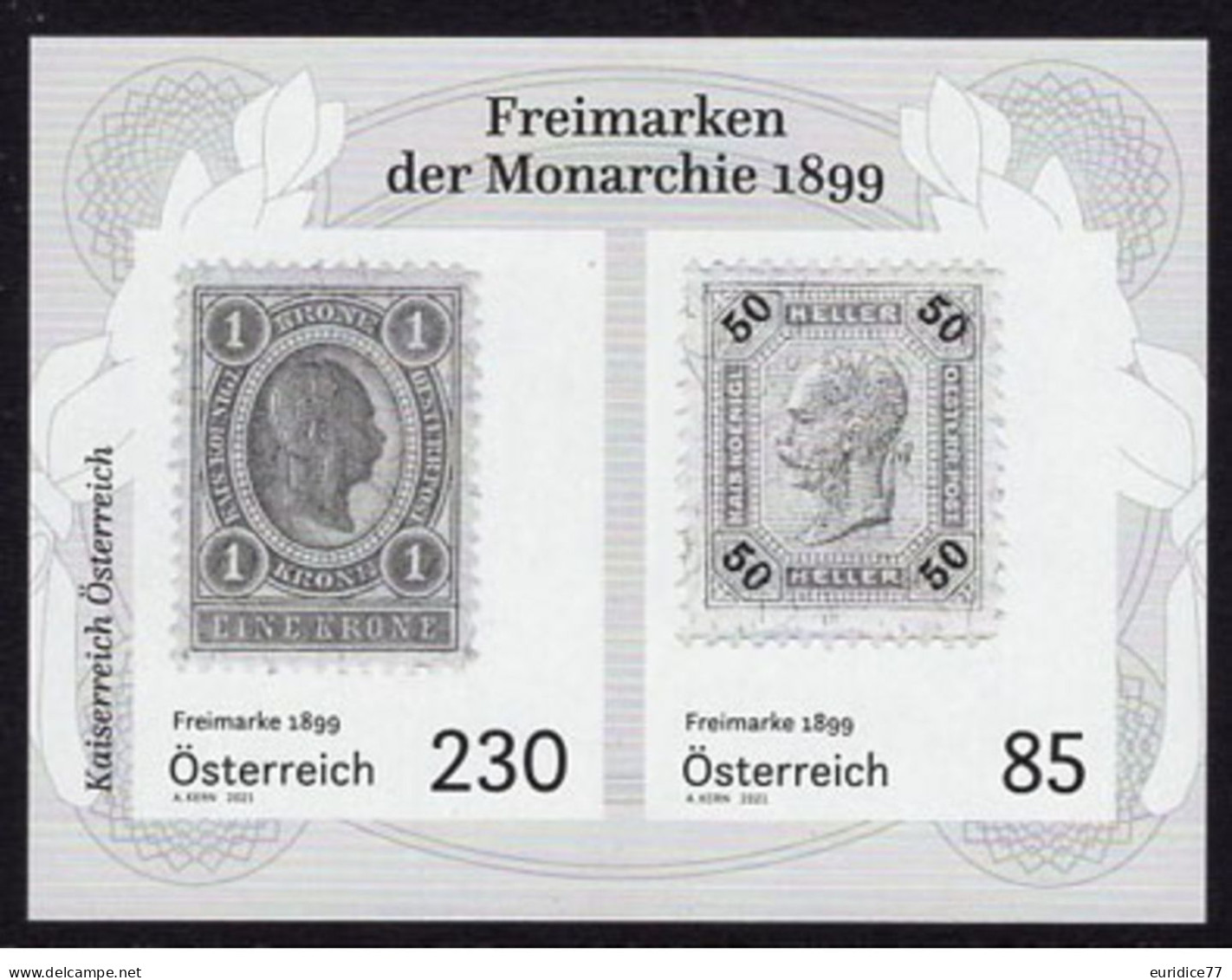 Austria 2021 - Freimarken Der Monarchie Black Print Mnh** - Prove & Ristampe