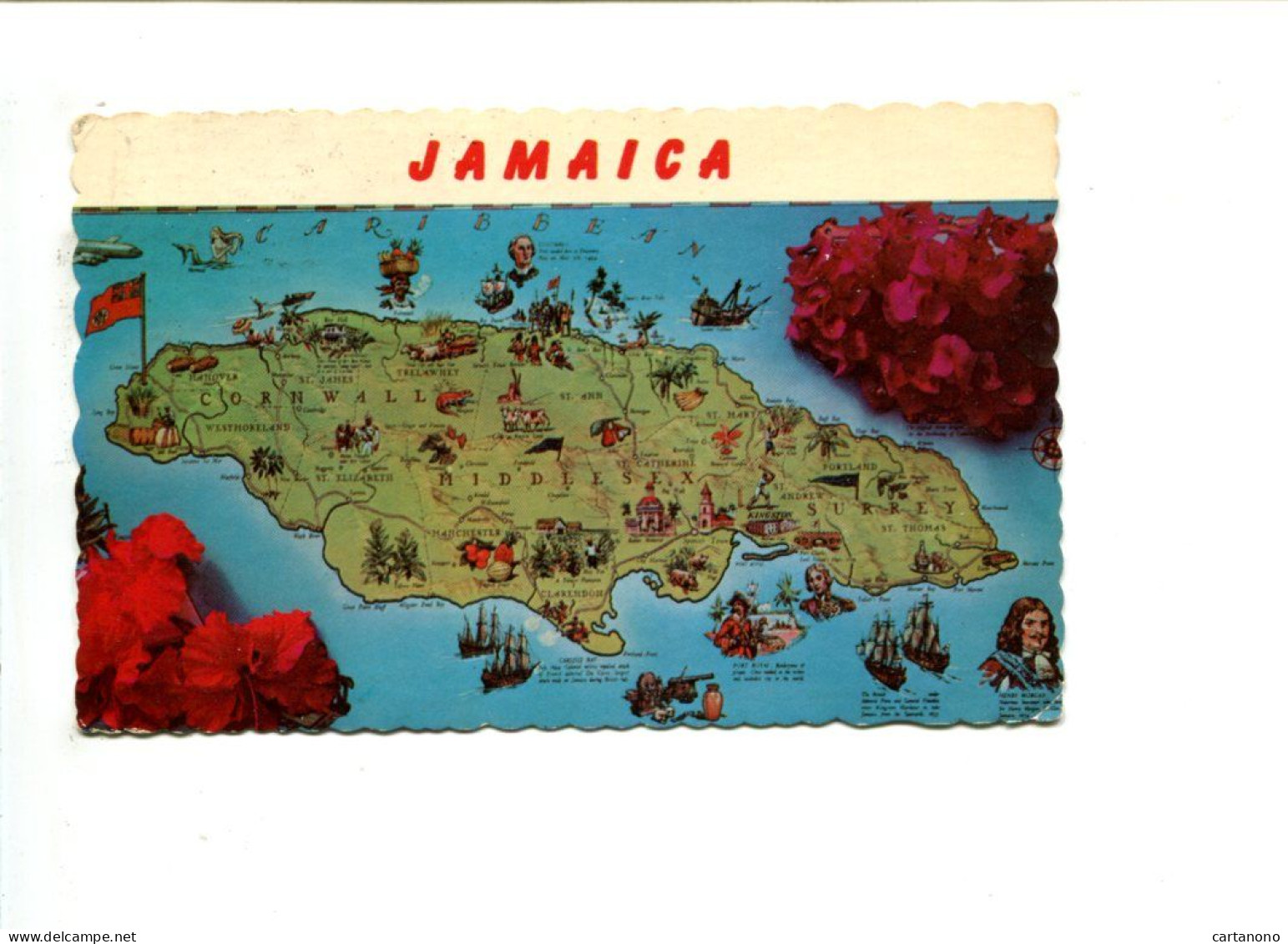 JAMAIQUE - Affranchissement Sur Carte - AIR Jamaica - Jamaique (1962-...)