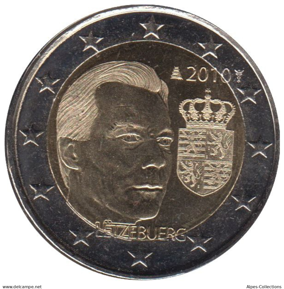 LU20010.1 - LUXEMBOURG - 2 Euros Commémo Grand-Duc Henri Et Ses Armoiries - 2010 - Luxembourg
