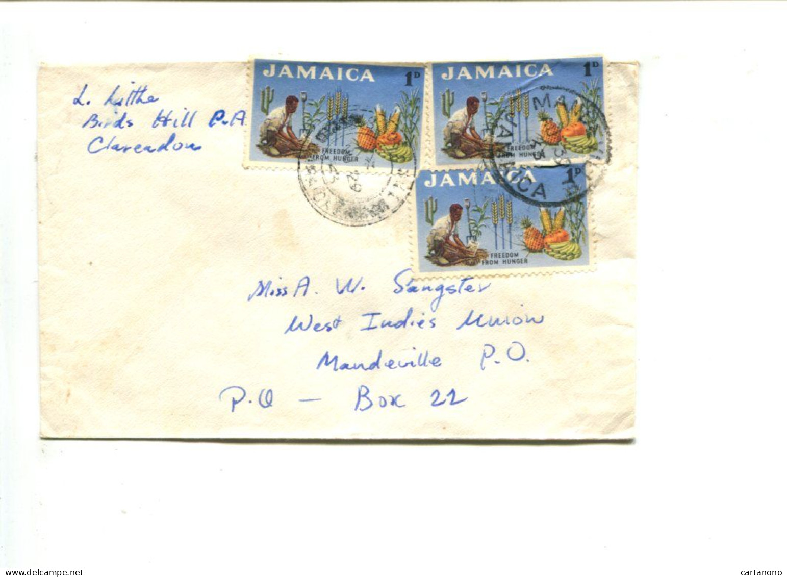 JAMAIQUE - Affranchissement Sur Lettre - Agriculture / Fruits - Jamaica (1962-...)