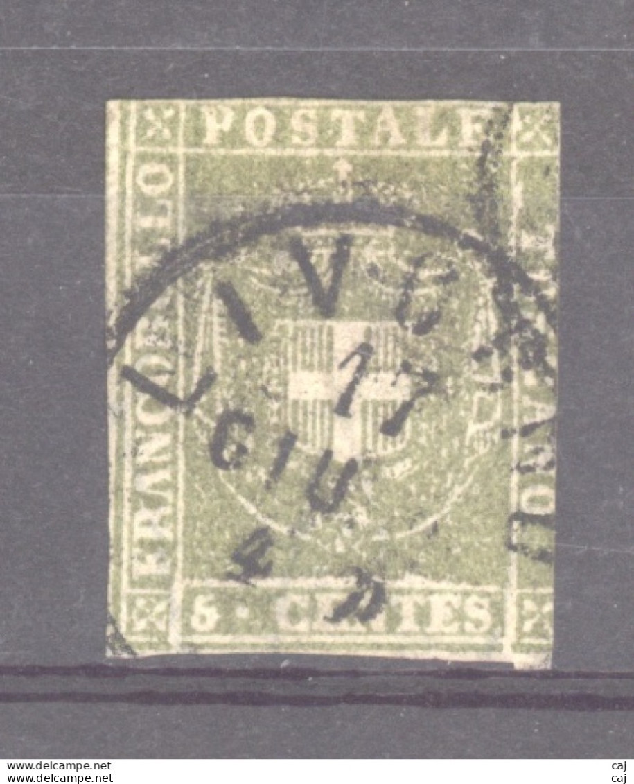 Italie  -  Toscane  :  Yv  18a  (o)   Vert Olive - Toscane