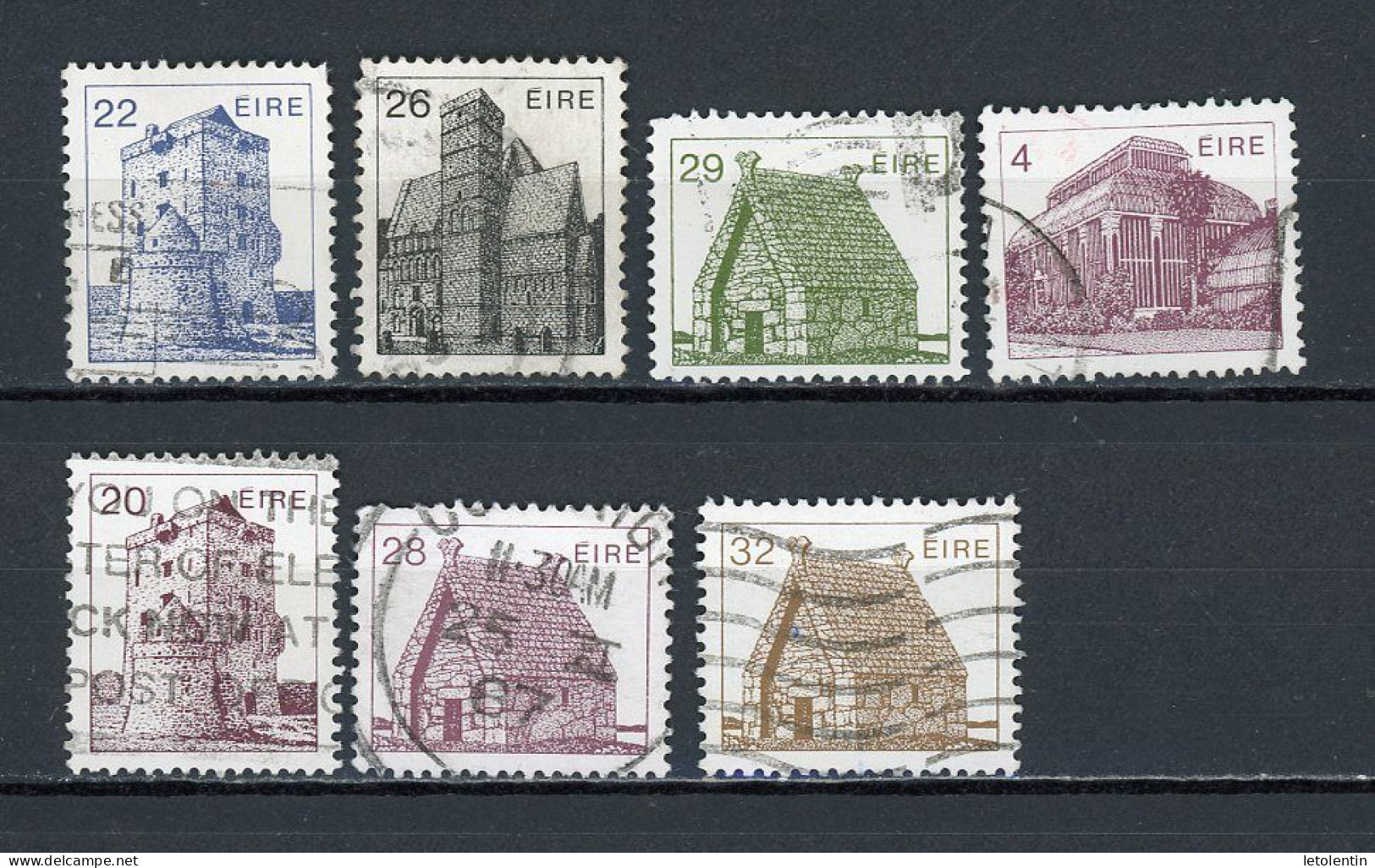 IRLANDE -  ARCHITECTURES  - N° Yvert 487+488+489+495+498+572+594 Obli - Used Stamps