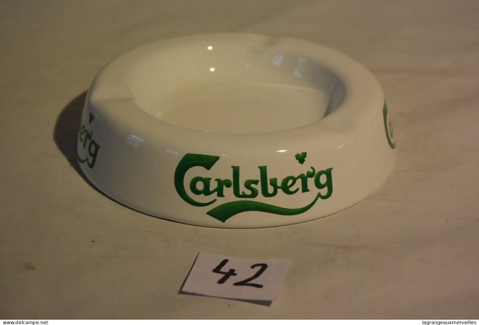 C42 Ancien Cendrier Vintage Carlbergh émaillé - Andere & Zonder Classificatie