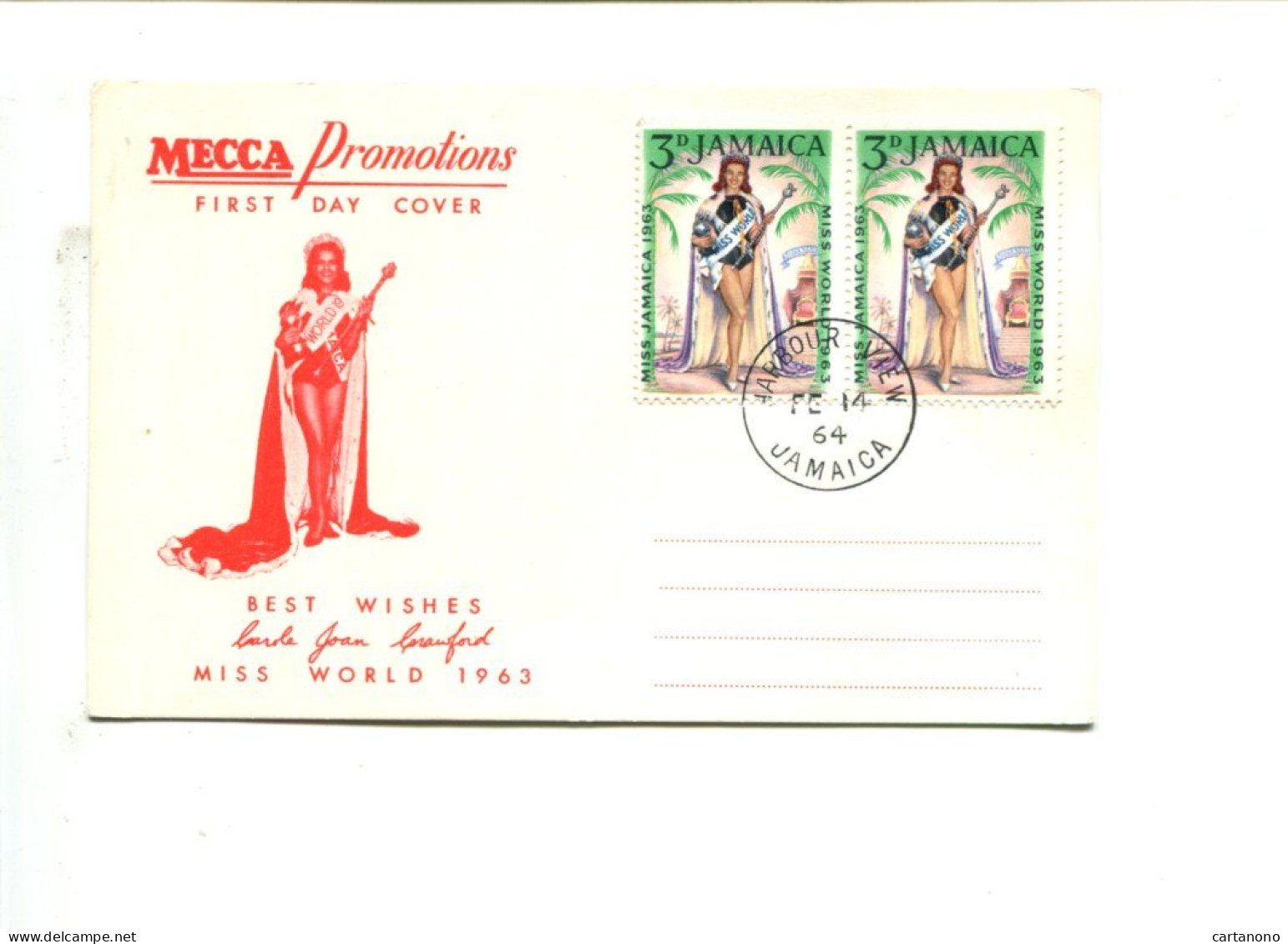 JAMAIQUE - FDC MISS WORLD 1963 - Jamaique (1962-...)