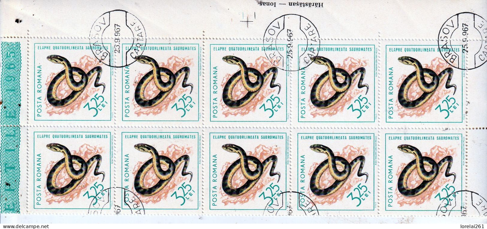 1965 - Reptiles  FULL X 10 - Ganze Bögen