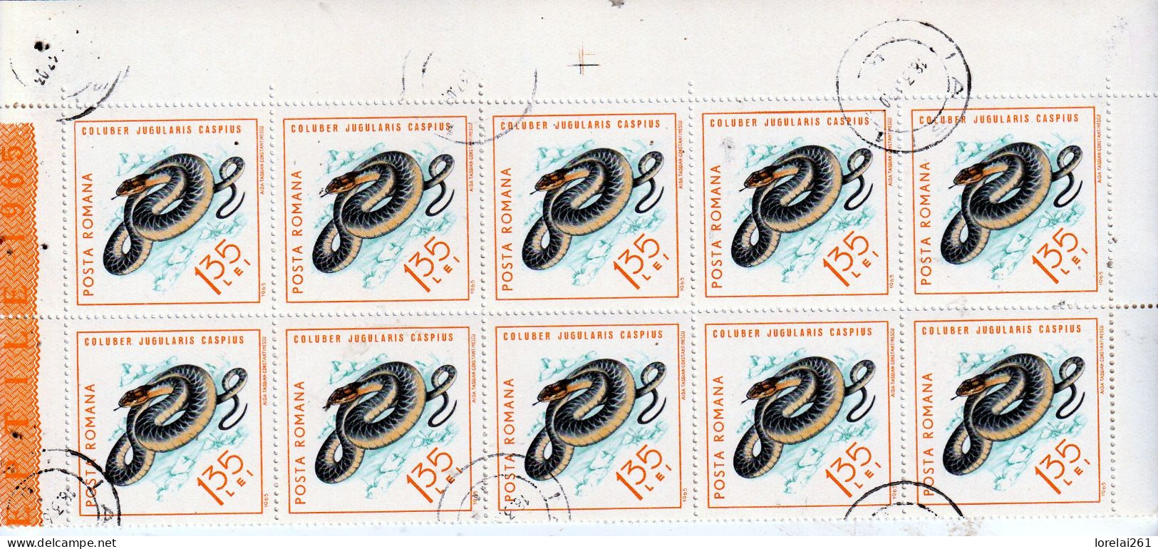 1965 - Reptiles  FULL X 10 - Volledige & Onvolledige Vellen