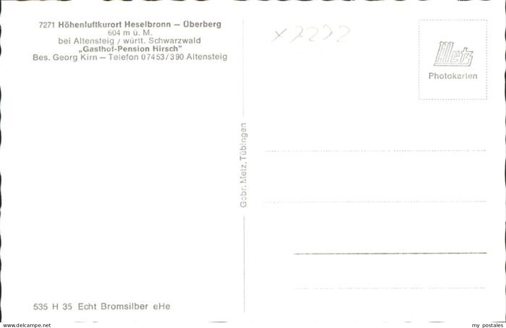 41208438 Heselbronn Gasthaus Hirsch Altensteig - Altensteig