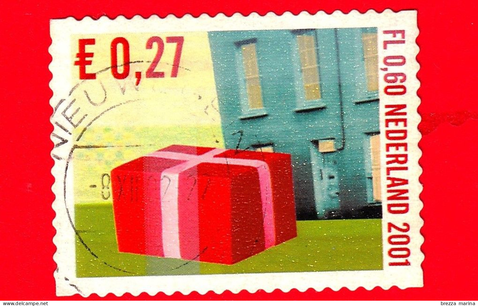 OLANDA - Nederland - Usato - 2001 - Francobolli Di Dicembre - Natale - Pacco - 0.60 - Usati