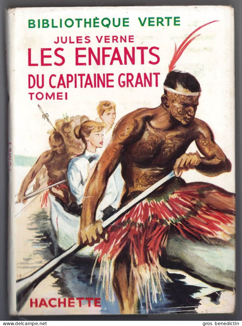 Hachette - Bib. Verte Avec Jaquette N°240 - Jules Verne - "Les Enfants Du Capitaine Grant (T1)" - 1957 - #Ben&JVerne - Bibliotheque Verte