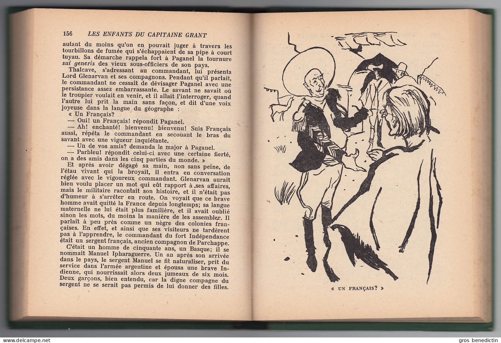 Hachette - Bib. Verte Avec Jaquette N°240 - Jules Verne - "Les Enfants Du Capitaine Grant (T1)" - 1957 - #Ben&JulesVerne - Bibliothèque Verte