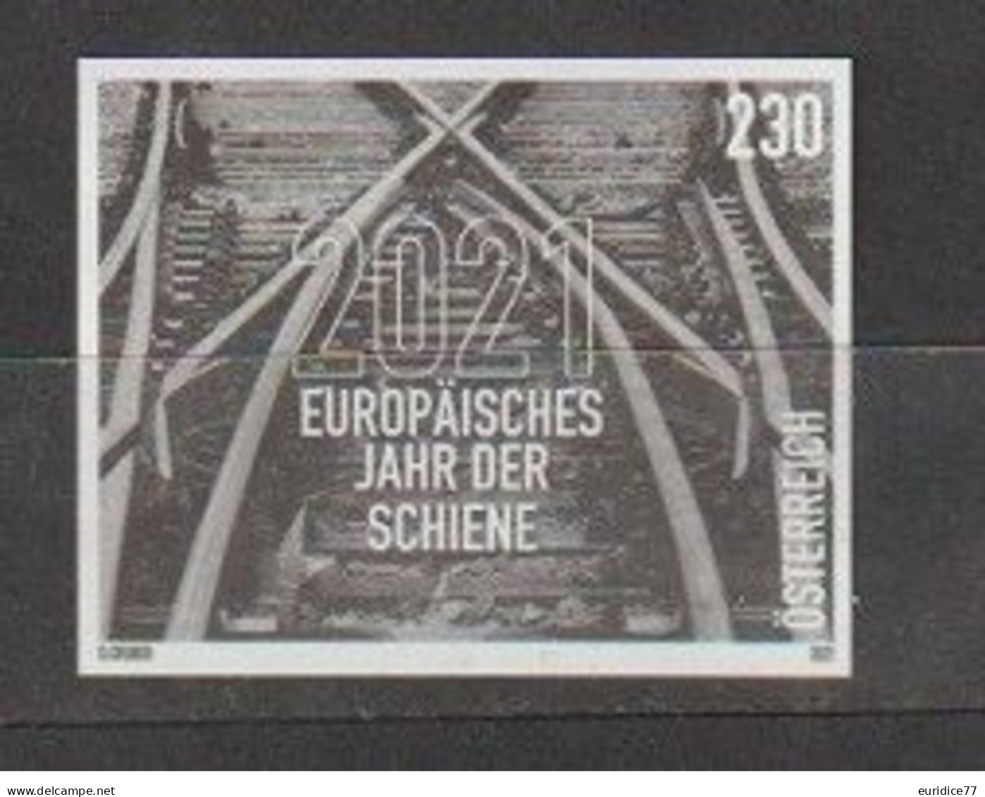 Austria 2021 - European Year Of Rail Black Print Mnh** - Probe- Und Nachdrucke