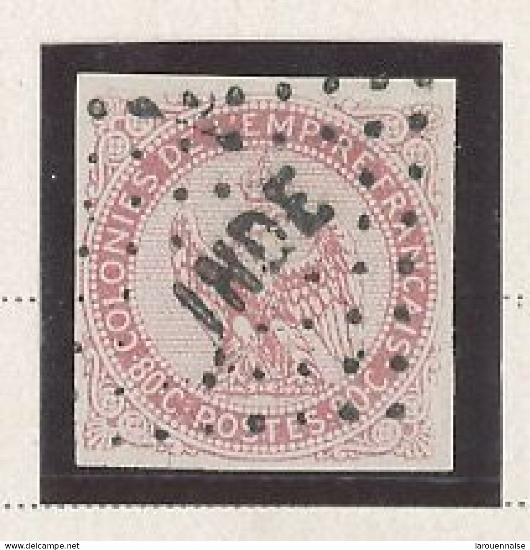 INDE   - N°6  COLONIES GÉNÉRALES  80c AIGLE ROSE -Obl - LOSANGE INDE - SUP -SIGNÉ L. COSNELLE - Used Stamps