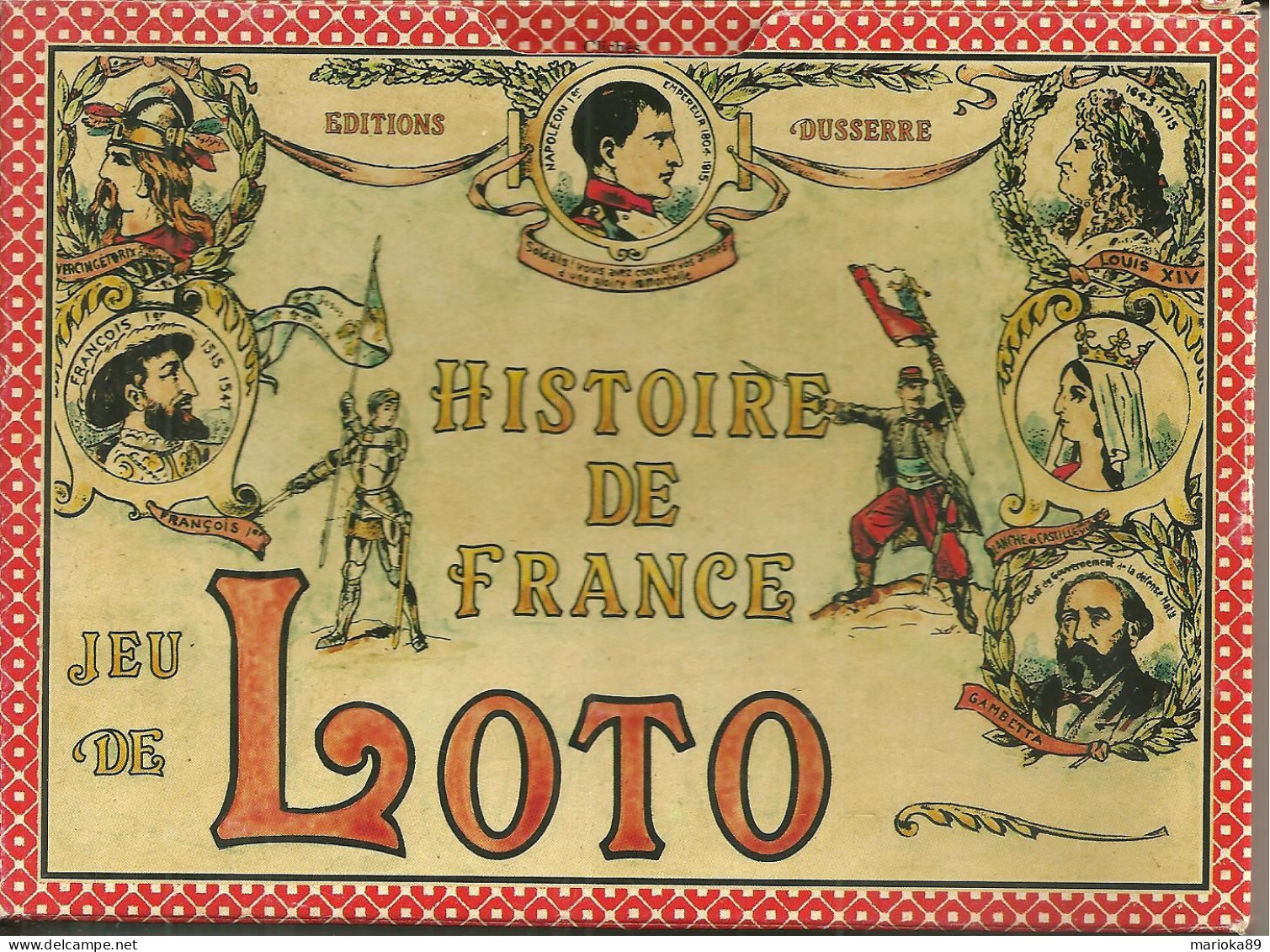 JEU DE LOTO / HISTOIRE DE FRANCE / EDITIONS DUSSERRE - Andere & Zonder Classificatie