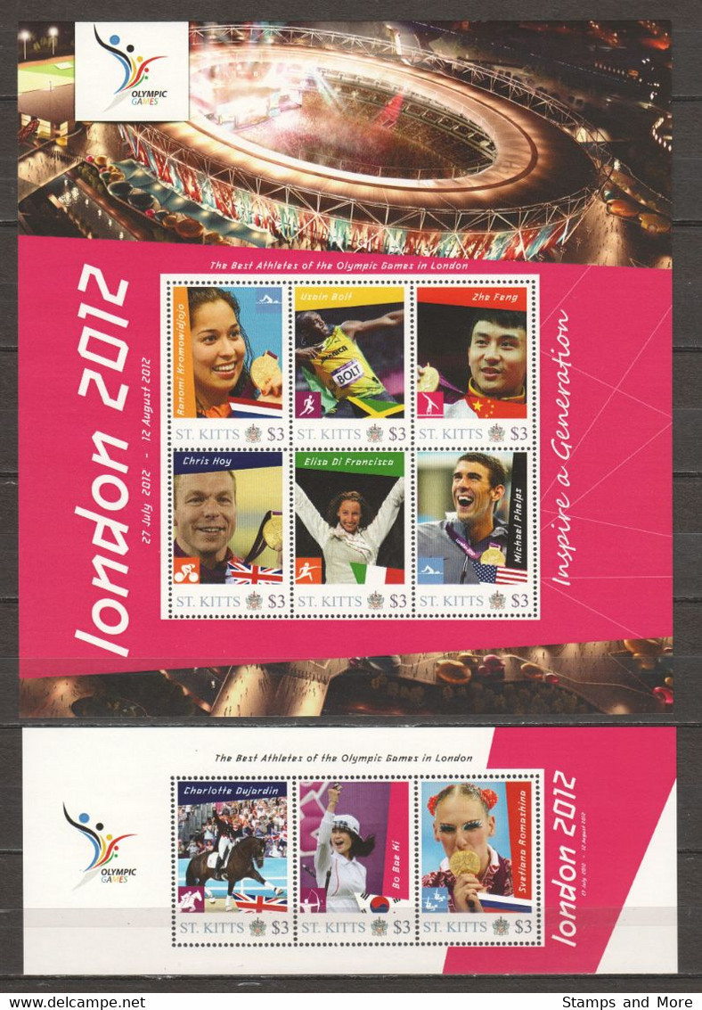 St Kitts - MNH Set Of 2 Sheets  - SUMMER OLYMPICS LONDON 2012 - Sommer 2012: London