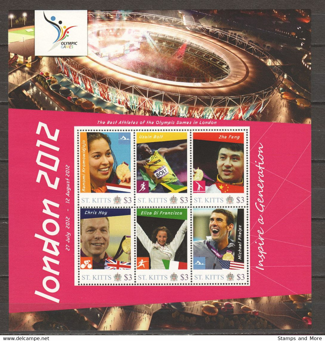 St Kitts - MNH Set Of 2 Sheets  - SUMMER OLYMPICS LONDON 2012 - Eté 2012: Londres