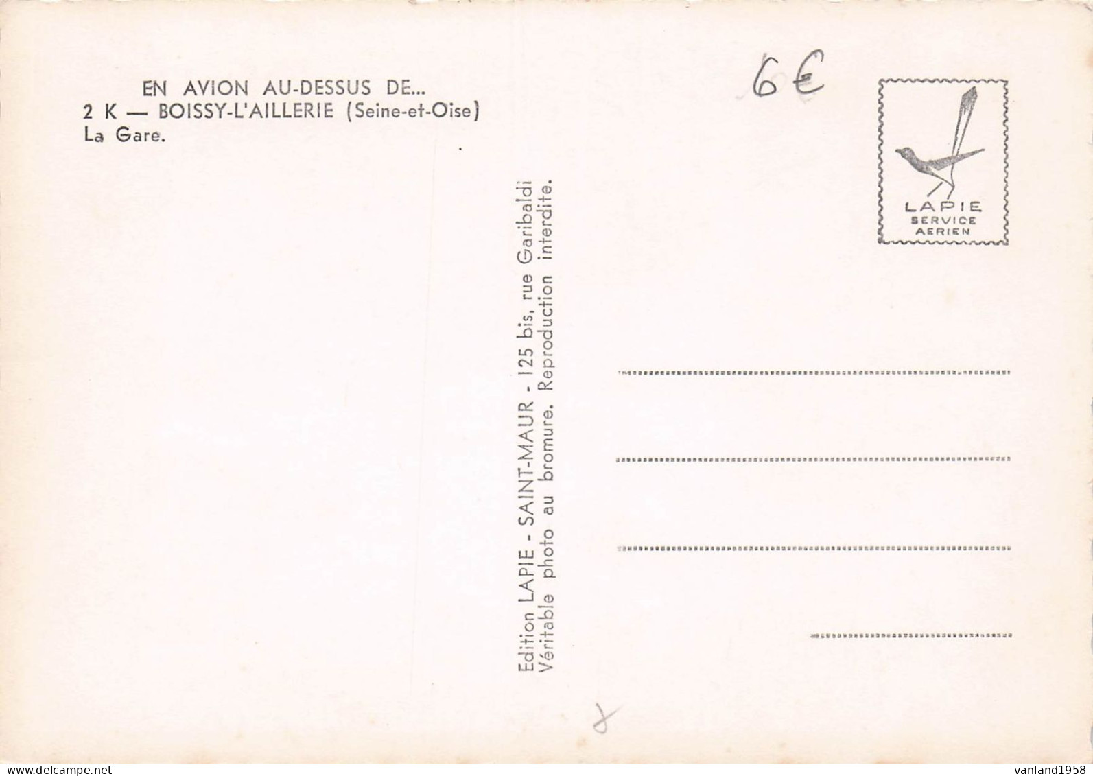 Carte Semie Moderne GRAND Format De BOISSY L'AILLERIE - Boissy-l'Aillerie