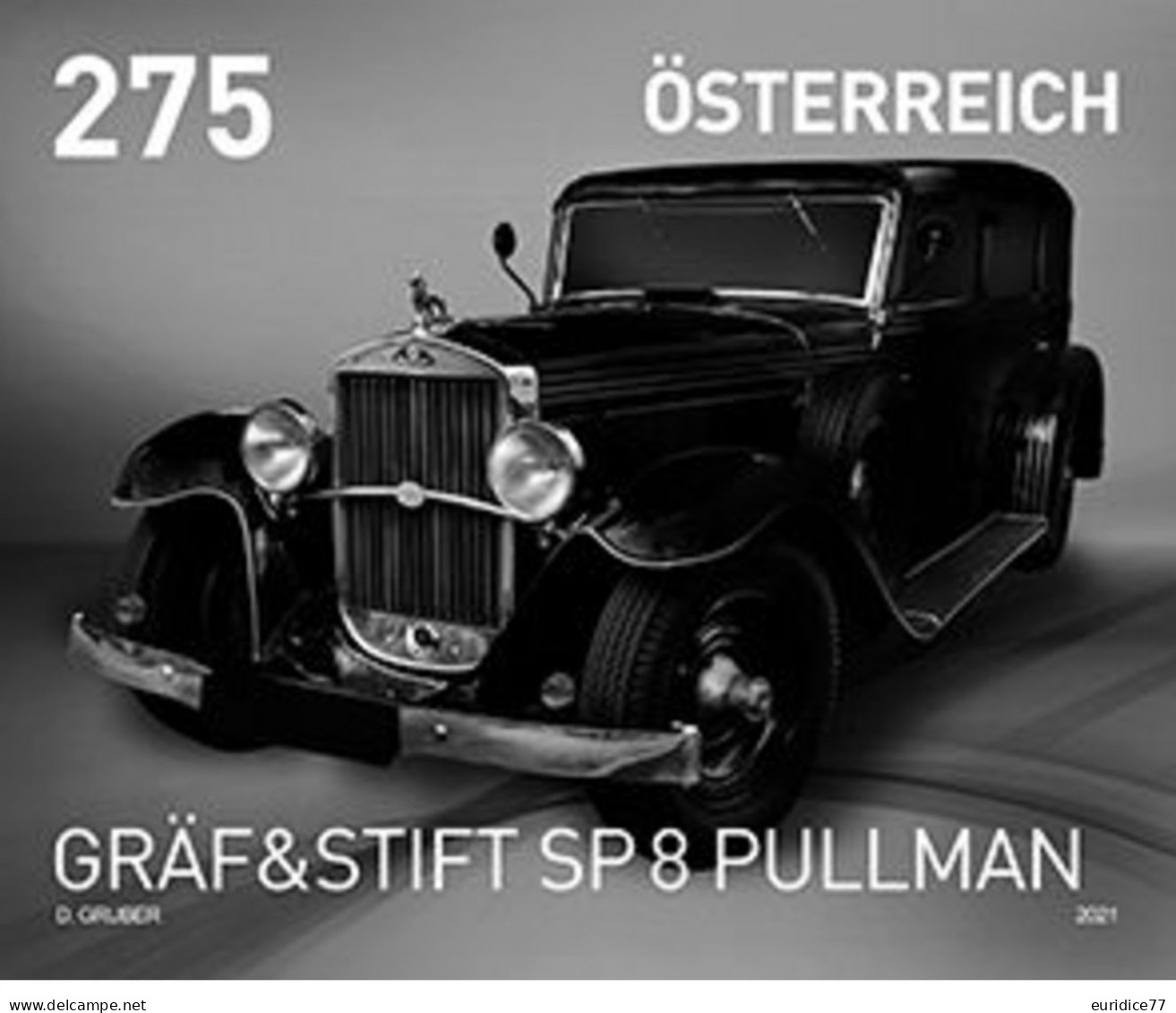 Austria 2021 - Graf And Stift SP 8 Pullman Black Print Mnh** - Proofs & Reprints