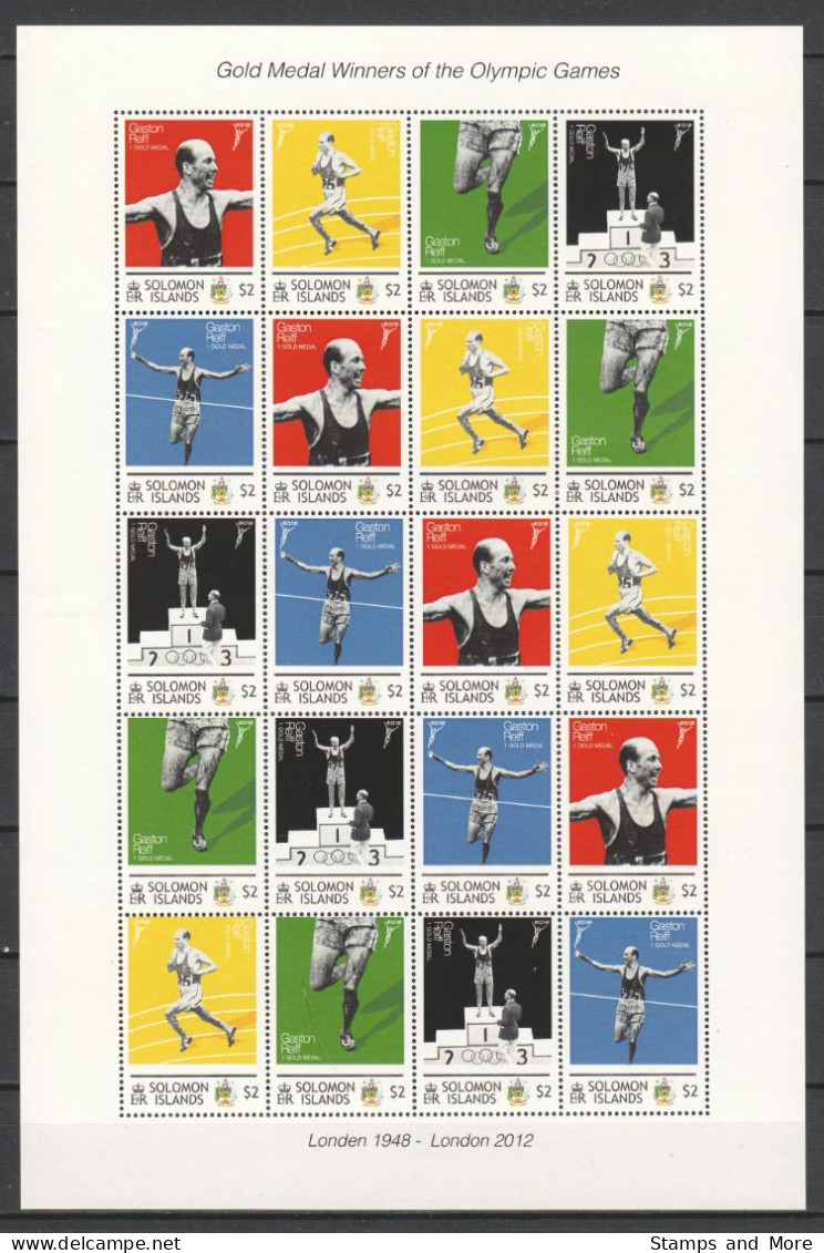 Solomon Islands 2012 - Large Sheet MNH SUMMER OLYMPICS LONDON 2012 - GASTON REIFF - Zomer 2012: Londen