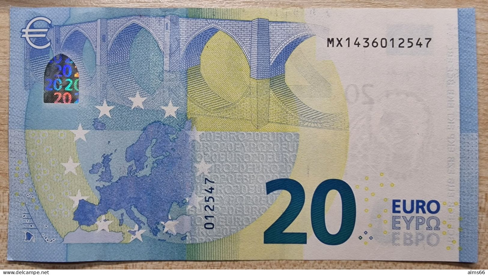 Euronotes FREE SHIPPING 20 Euro 2015 UNC < MX >< M007 > Portugal - Lagarde - 20 Euro