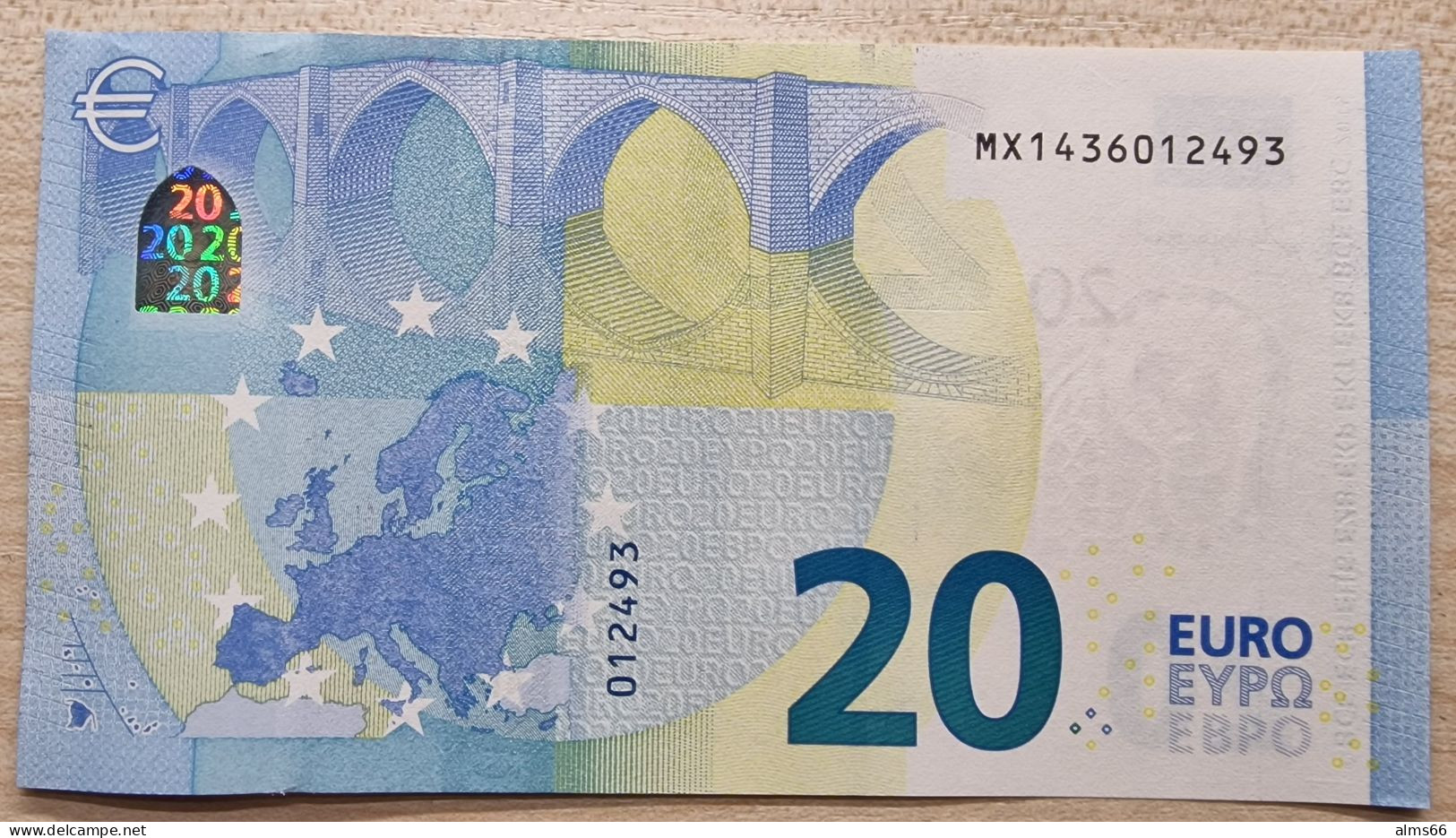 Euronotes FREE SHIPPING 20 Euro 2015 UNC < MX >< M007 > Portugal - Lagarde - 20 Euro