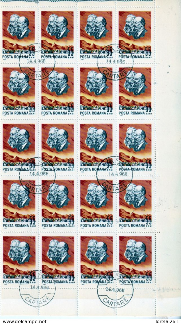 1966 - Lenin  FULL X 20 - Feuilles Complètes Et Multiples
