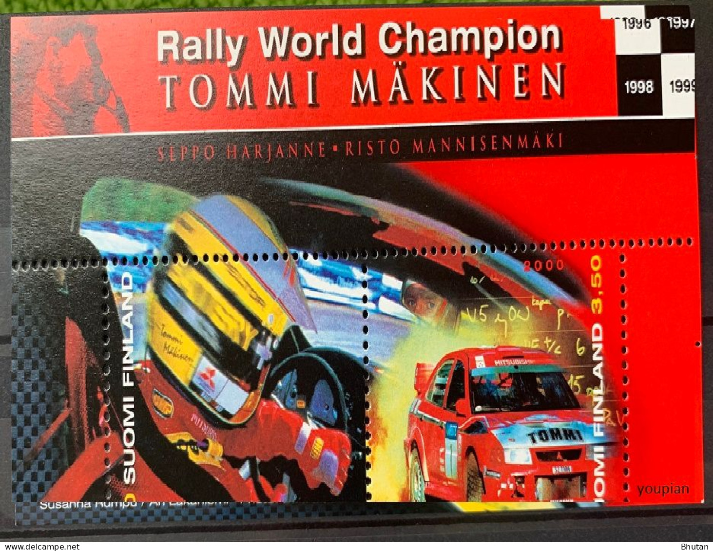 Finland 2000, Winner Tommi Mäkinen Of Rallye World Cup, MNH S/S - Nuevos